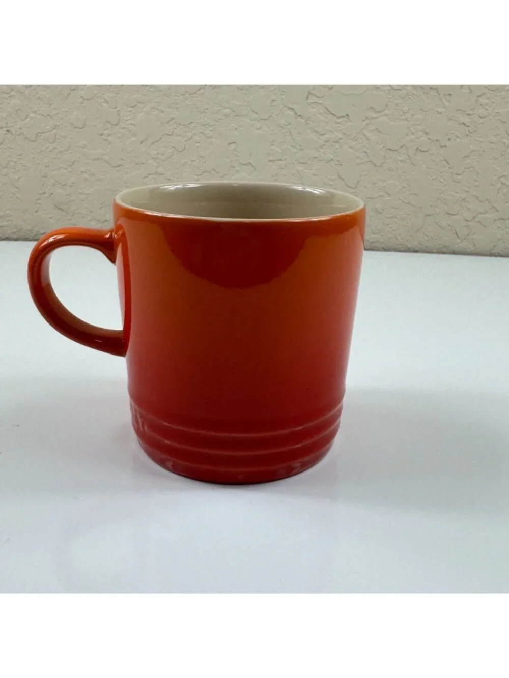 Le Creuset 350ml Coffee Mugs Flame Orange Vibrant Gradient Set of 3 Seconds NEW